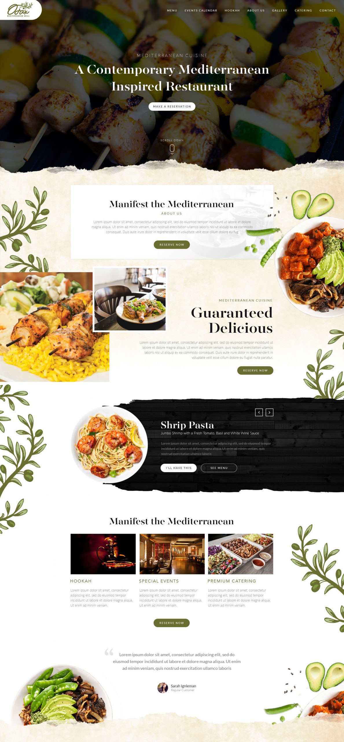 Food website development